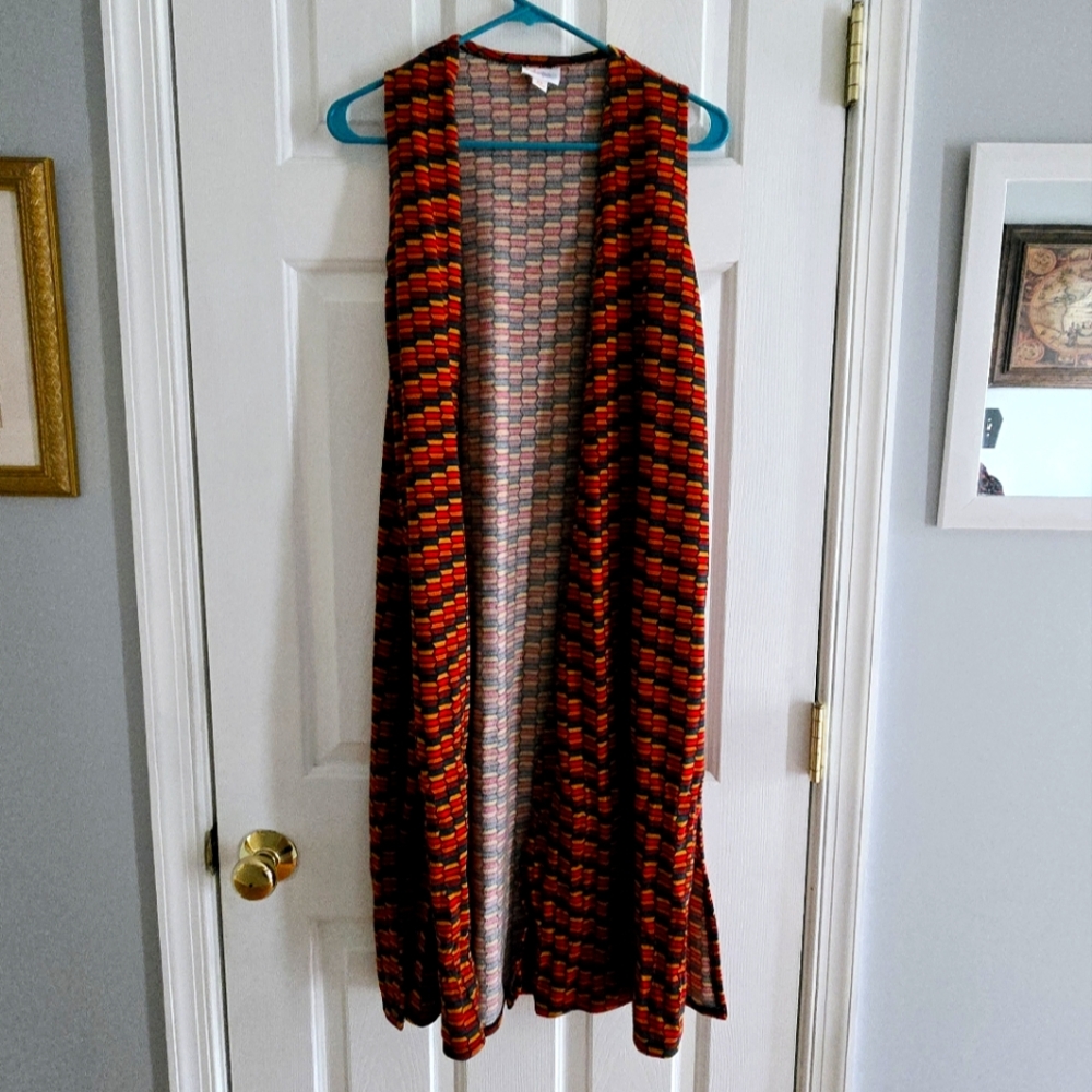 Colorful Xs Sleeveless Open Cardigan